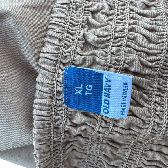 Old Navy XL Tan Smocked Cutout Back Midi Dress NWT - Picture 8 of 8